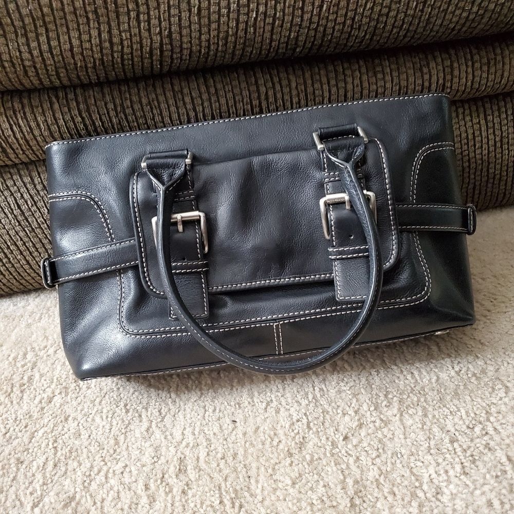 Michael Kors black leather handbag